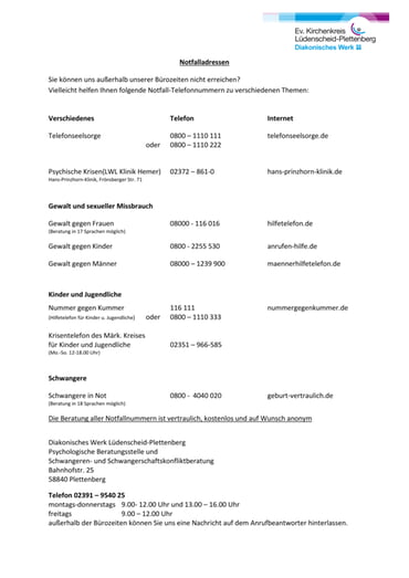 Notfallliste