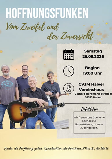 Band "Hoffnungsfunken" am 26.9.2026 im CVJM