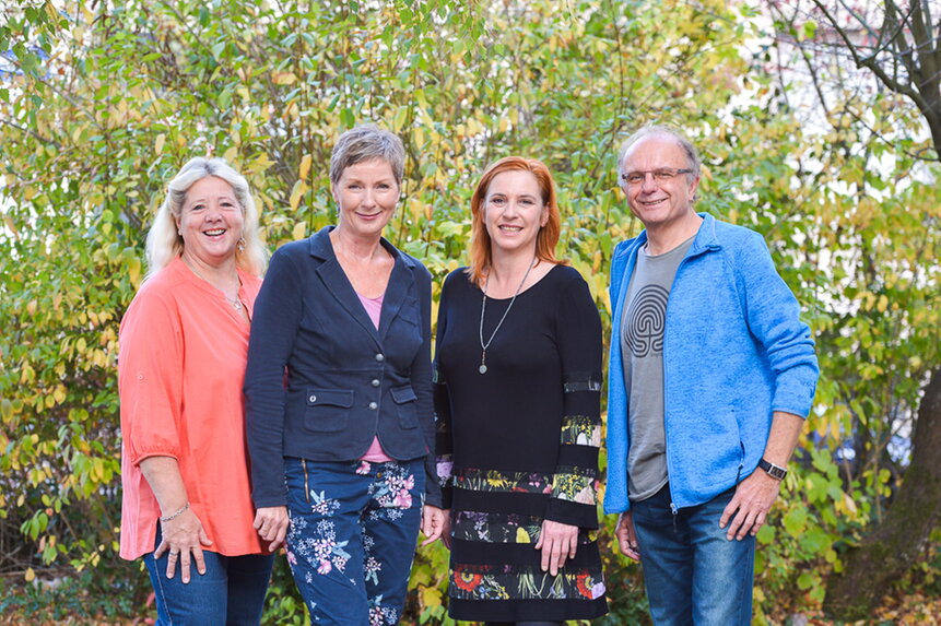 Das Beratungsteam der Suchtberatungsstelle Lüdenscheid: Sonja Middendorf, Andrea Bäcker, Monika Triffo und Peter Nehrenheim (v.l.n.r)