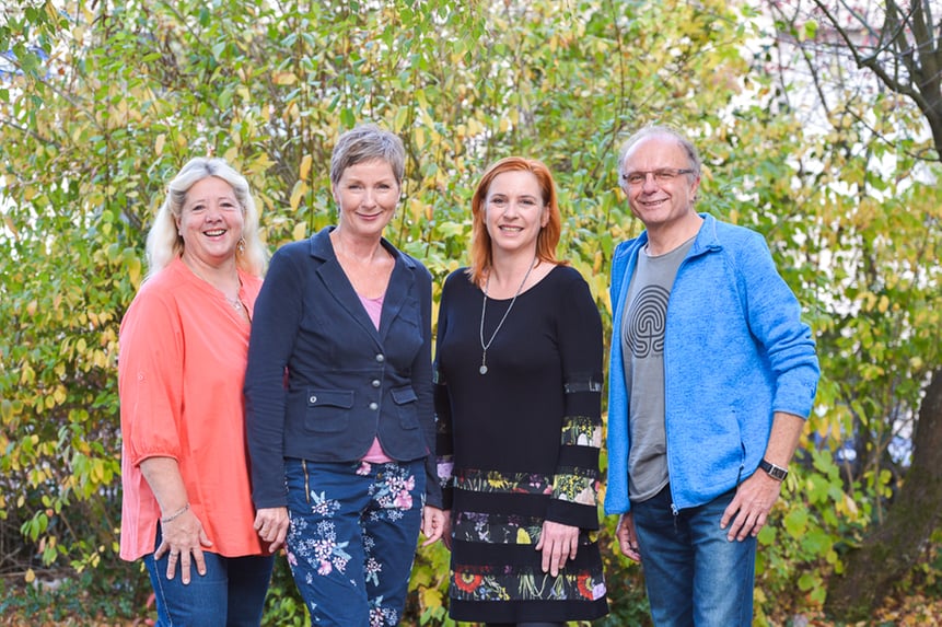 Das Beratungsteam der Suchtberatungsstelle Lüdenscheid: Sonja Middendorf, Andrea Bäcker, Monika Triffo und Peter Nehrenheim (v.l.n.r)